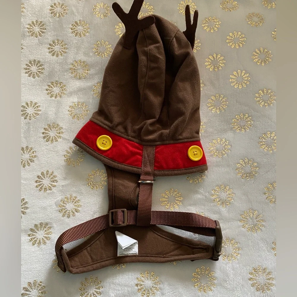 Reindeer Dog Costume - Brown and Red